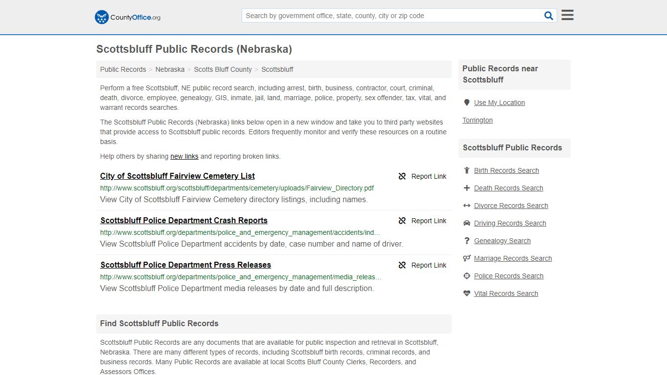 Public Records - Scottsbluff, NE (Business, Criminal, GIS, Property ...