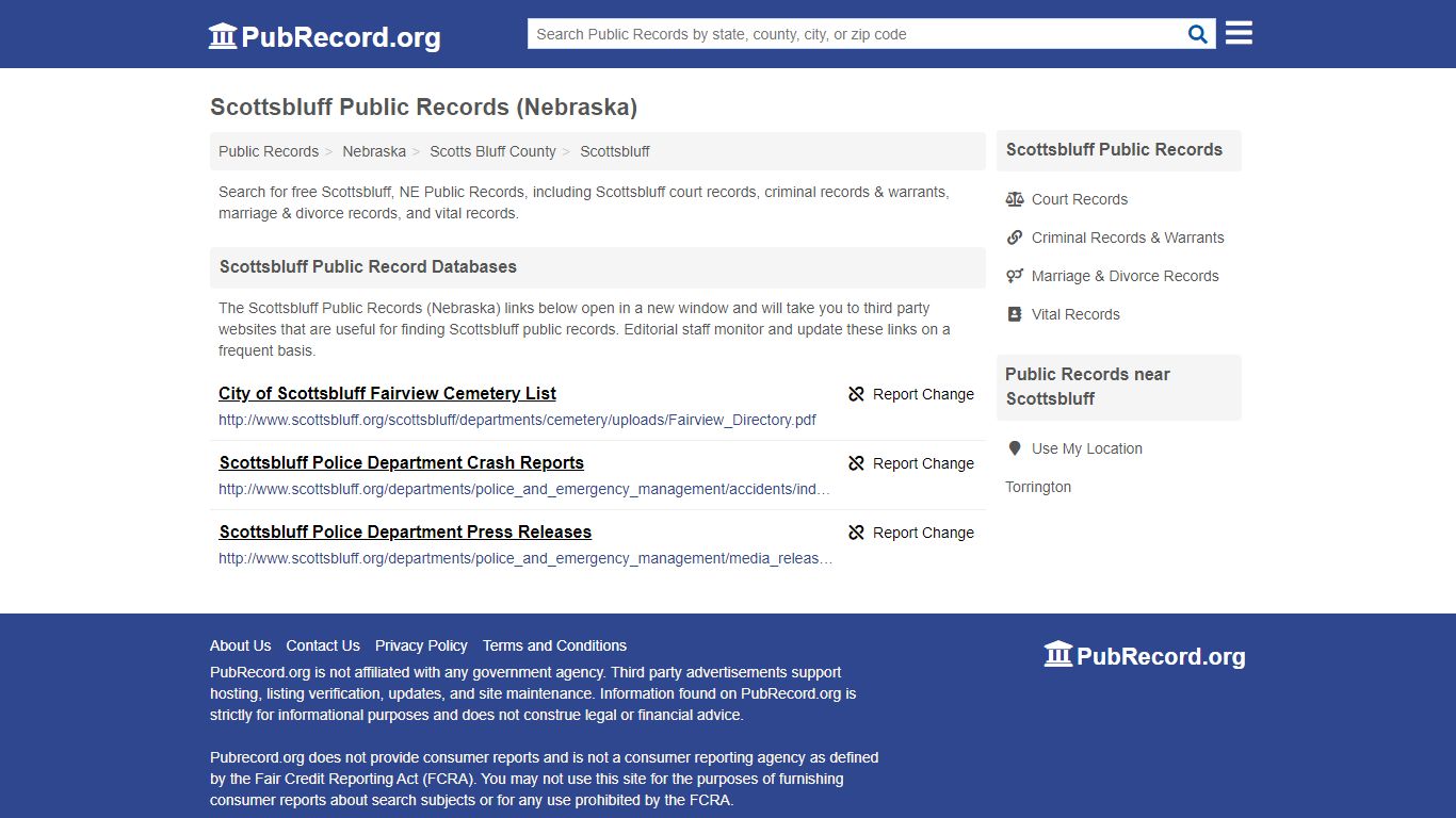 Free Scottsbluff Public Records (Nebraska Public Records)